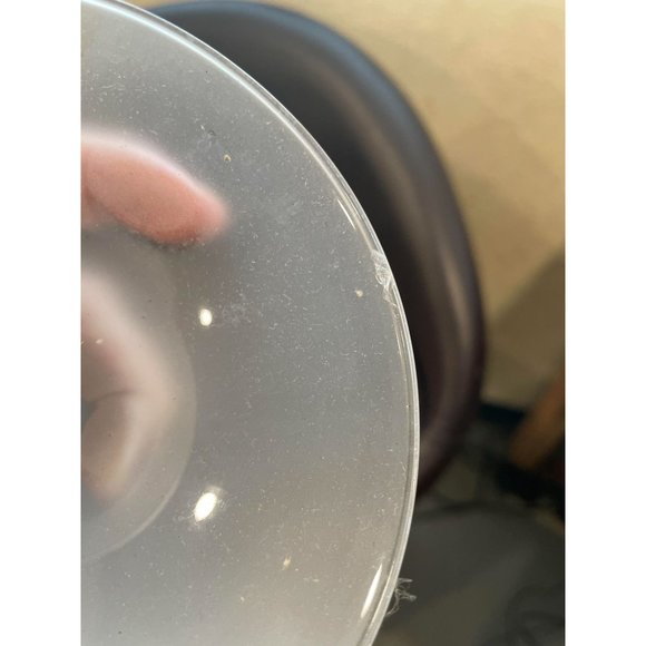 Pair of Frosted Glass MARTINI GLASSES w BLACK Swerve Stem Modern - Picture 10 of 10